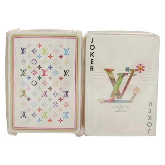 LOUIS VUITTON Monogram Multicolor Playing Cards Black White LV Auth am8801 - Picture 3 of 12